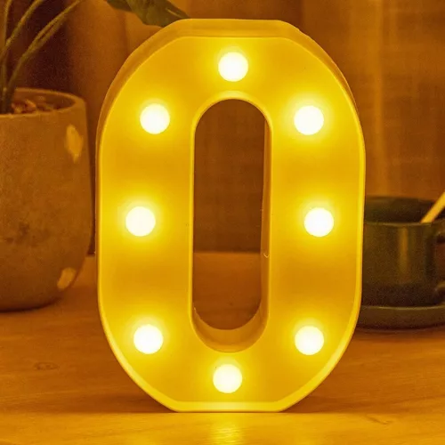 LED Dekoráció Betűk Ábécé Száma Lámpa 22 cm - 3 szám
