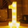 LED Dekoráció Betűk Ábécé Száma Lámpa 22 cm - 6 szám