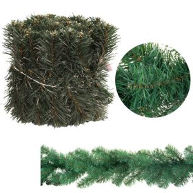   Műfenyő girland 160 cm × 12 cm – sűrű, zöld karácsonyi dekoráció