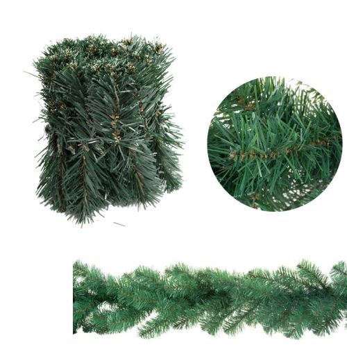 Műfenyő girland 140 cm × 8 cm – zöld karácsonyi dekoráció