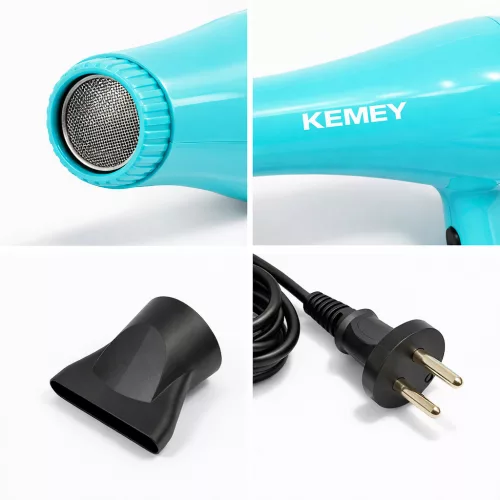 Kemey KM-9837 nagysebességű negatív ionos hajszárító – 900 W, intelligens hőmérséklet-szabályozással