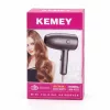 Kemey KM-6835 mini hajszárító – 1000 W, negatív ionos technológiával, halk motorral
