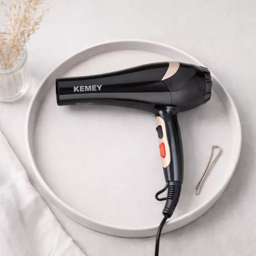 Kemey KM-2378 nagysebességű negatív ionos hajszárító – 1000 W, intelligens hőmérséklet-szabályozással