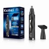 Kemei KM-6673 2 az 1-ben orr- és szakállnyíró – vezeték nélküli trimmer cserélhető fejjel