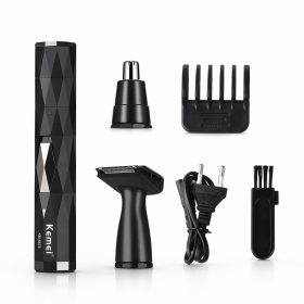   Kemei KM-6673 2 az 1-ben orr- és szakállnyíró – vezeték nélküli trimmer cserélhető fejjel