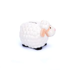   Bárányka - beige színű füles 12 x 9 x 9 cm - porcelán pénzgyűjtő persely