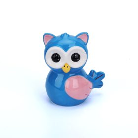   Uhu bagoly - kék - 13 x 11 x 8 cm porcelán pénzgyűjtő persely