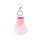 Napszemüveges baba kulcstartó plüss - 8 cm - rózsaszín