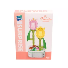 Zaunma műanyag virág építőelemekből összerakható