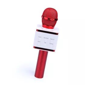   Bluetooth Karaoke Mikrofon, Beépített Hangszóróval V7 - Piros