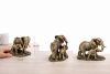 Elefánt család díszszobor 11 cm – bronz hatású lakásdekoráció