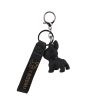 Kiskutyás kulcstartó - műgyanta -12 cm -fekete