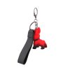 Kiskutyás kulcstartó - műgyanta -12 cm - piros