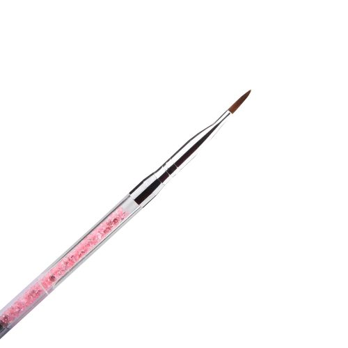 Torch kétfunkciós ecset porcelán építő és tűhegyes díszítő fejjel 16,5 cm 1.0 tűhegyes TŰ+ 2# Ecset- sötét rózsaszín