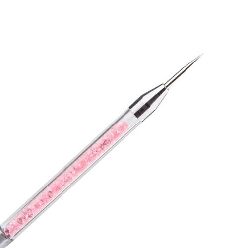 Torch kétfunkciós ecset porcelán építő és tűhegyes díszítő fejjel 16,5 cm 1.0 tűhegyes TŰ+ 2# Ecset- sötét rózsaszín