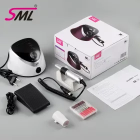   SML-12 Profi Körömcsiszoló – Zöldes-kék, LED kijelzős, kézi és pedálos manikűr-pedikűr gép