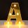 LED Dekoráció Betűk Ábécé Száma Lámpa 22 cm Arany - A ábécé