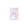 A7-es kisállat rajz mintás jegyzetfüzet, színes, 50 lapos rózsaszín alapon kiscicás