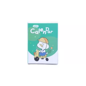   A6 Wood Calendar jegyzet, műanyag kötéses, 100 lapos zöld