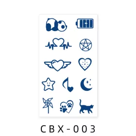   Növényi Alapú Tartós Matrica Tetoválás 60 x 105 mm CBX-003