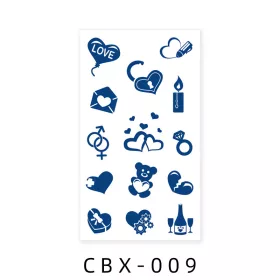   Növényi Alapú Tartós Matrica Tetoválás 60 x 105 mm CBX-009