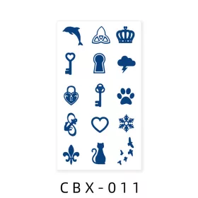   Növényi Alapú Tartós Matrica Tetoválás 60 x 105 mm CBX-011