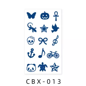   Növényi Alapú Tartós Matrica Tetoválás 60 x 105 mm CBX-013