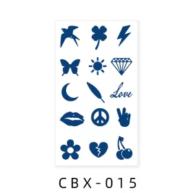   Növényi Alapú Tartós Matrica Tetoválás 60 x 105 mm CBX-015