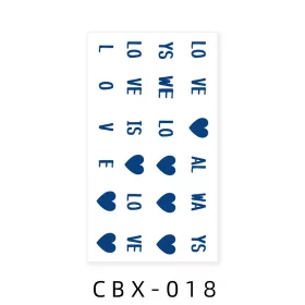   Növényi Alapú Tartós Matrica Tetoválás 60 x 105 mm CBX-018