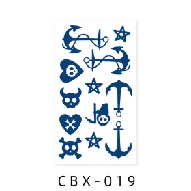   Növényi Alapú Tartós Matrica Tetoválás 60 x 105 mm CBX-019