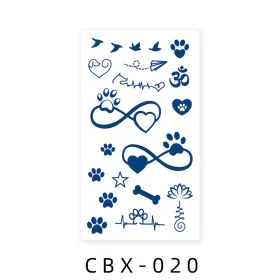   Növényi Alapú Tartós Matrica Tetoválás 60 x 105 mm CBX-020
