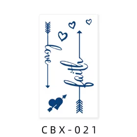   Növényi Alapú Tartós Matrica Tetoválás 60 x 105 mm CBX-021