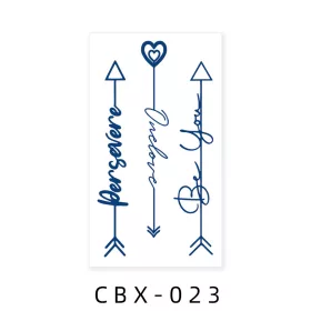   Növényi Alapú Tartós Matrica Tetoválás 60 x 105 mm CBX-023