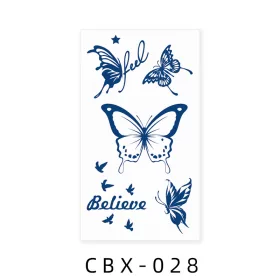   Növényi Alapú Tartós Matrica Tetoválás 60 x 105 mm CBX-028