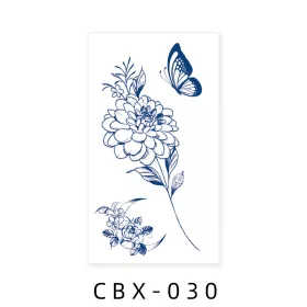   Növényi Alapú Tartós Matrica Tetoválás 60 x 105 mm CBX-030