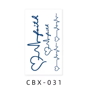   Növényi Alapú Tartós Matrica Tetoválás 60 x 105 mm CBX-031
