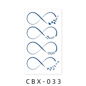   Növényi Alapú Tartós Matrica Tetoválás 60 x 105 mm CBX-033