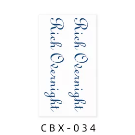   Növényi Alapú Tartós Matrica Tetoválás 60 x 105 mm CBX-034
