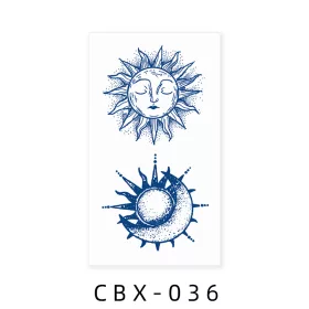   Növényi Alapú Tartós Matrica Tetoválás 60 x 105 mm CBX-036