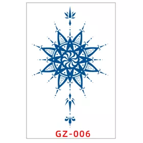   Növényi Alapú Tartós Matrica Tetoválás 110 x 180 mm GZ-006