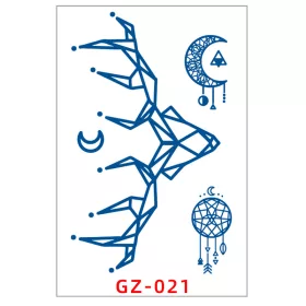   Növényi Alapú Tartós Matrica Tetoválás 110 x 180 mm GZ-021