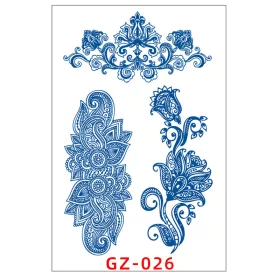   Növényi Alapú Tartós Matrica Tetoválás 110 x 180 mm GZ-026