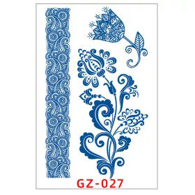  Növényi Alapú Tartós Matrica Tetoválás 110 x 180 mm GZ-027