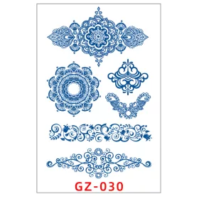   Növényi Alapú Tartós Matrica Tetoválás 110 x 180 mm GZ-030