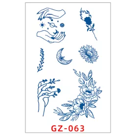   Növényi Alapú Tartós Matrica Tetoválás 110 x 180 mm GZ-063