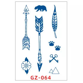   Növényi Alapú Tartós Matrica Tetoválás 110 x 180 mm GZ-064