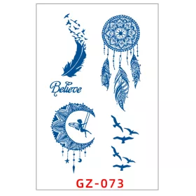   Növényi Alapú Tartós Matrica Tetoválás 110 x 180 mm GZ-073