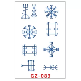   Növényi Alapú Tartós Matrica Tetoválás 110 x 180 mm GZ-083