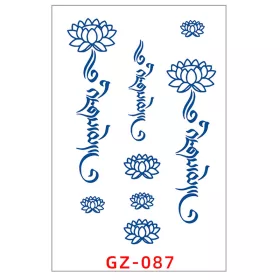   Növényi Alapú Tartós Matrica Tetoválás 110 x 180 mm GZ-087