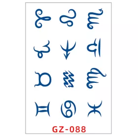   Növényi Alapú Tartós Matrica Tetoválás 110 x 180 mm GZ-088